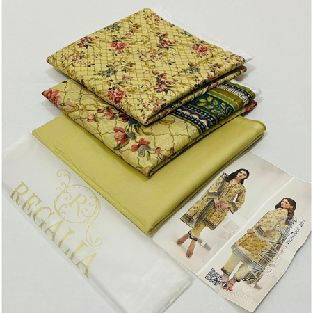Regalia Soft Lawn 3 Pc Suit – Summer 2025 Printed Edition