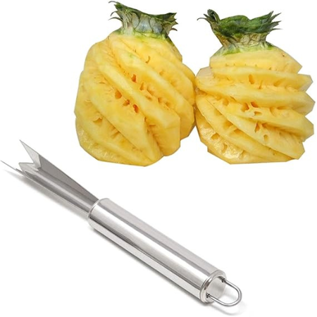 Stainless Steel Pineapple Peeler Long Handled Pineapple Cutter Corer Slicer