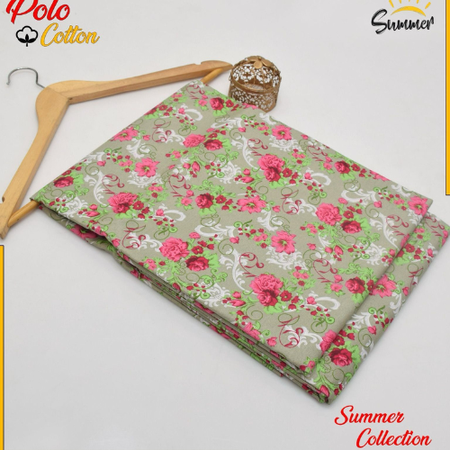 Floral Digital Printed 2-Piece Suit | Micro Polo Cotton | Summer Collection 2025