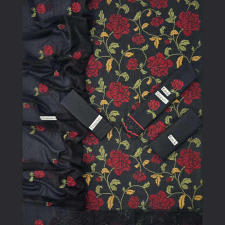 Elegant Embroidered Lawn 3PC Suit with Daman & Neck Patch – Premium 90/70 Fabric by Charizma | Code: BA*861.
