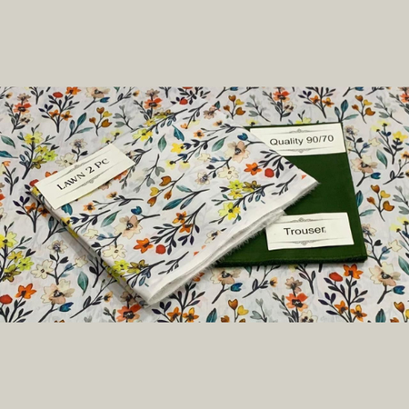 Premium Bonanza Style Digital Lawn 2PC Dress – 90/70 Fabric with Dyed Trouser | New Volume 2025.