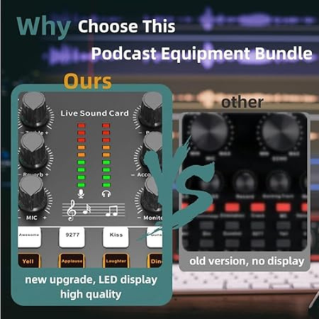 BM800+M8 Set with Two Gold Mic – Live Streaming Kit Dual Microphone Sound Card Kit