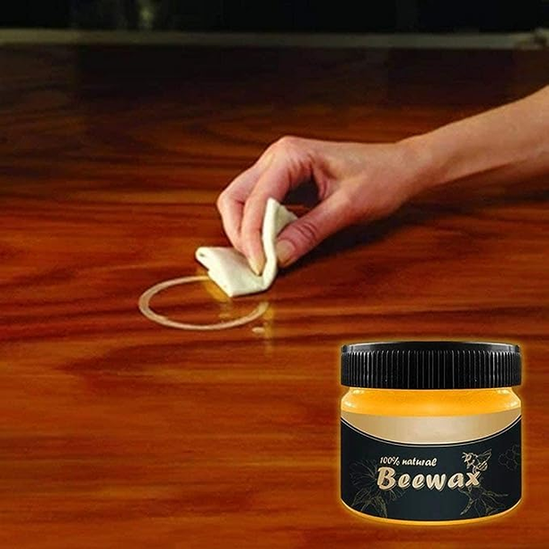 100% Natural Beeswax Wood Polish - Restores Brilliance & Shine