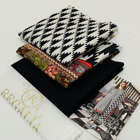 Regalia Summer Lawn Volume – 3 Pc Digital Printed Unstitched Set