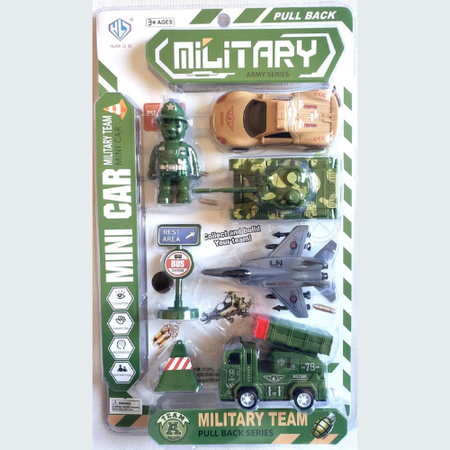Ultimate Military Team Toy Set for Kids – Pull Back Army Vehicles, Mini Soldier, Fighter Jet, Tank, Missile Truck & Accessories – Educational & Action-Packed Army Playset.