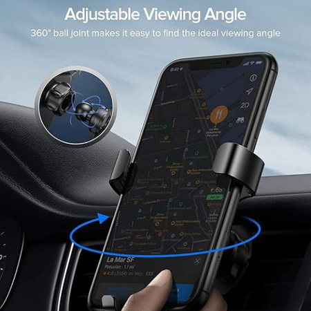 Jellico Universal Gravity Car Phone Holder – 360° Air Vent Mount for Secure Hands-Free Driving