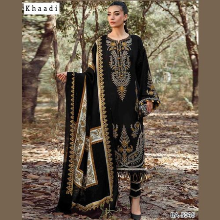 3PC Embroidered Lawn Suit – Mix Brands | Digital Dupatta & Embroidered Trouser Patch