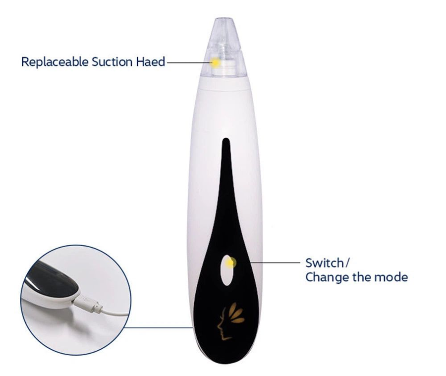 Professional Electric Vacuum Blackhead Remover & Pore Cleaner Kit - Facial Acne Extractor Tool with 5 Suction Probes & Pimple Popper Set for Deep Cleansing & Flawless Skin