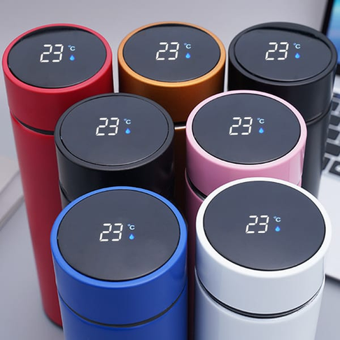 Stainless Steel Water Bottle 500 Ml Thermo Sense Smart Flask: LED Temperature Display Vacuum Bottle Random Color
