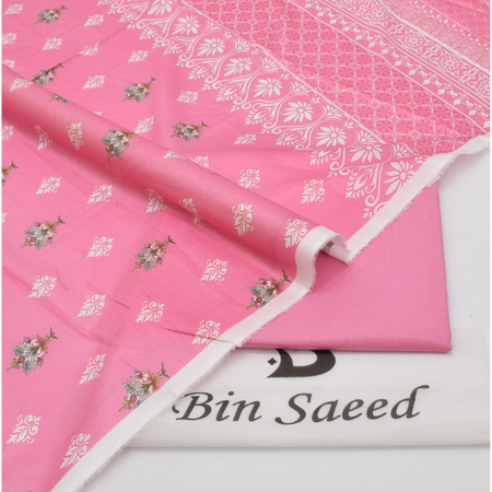 Bin Saeed 2PC Unstitched Lawn Suit | Summer Prints 2025 with Premium Dyed Trouser.