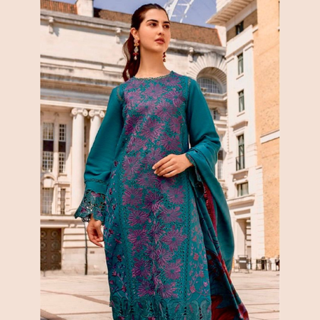 Rang Rasiya 3-Piece Summer Casual Collection Lawn Air Jet Fabric ,TARKASHI Monark Dupatta Dyed Trouser Premium Casual Wear