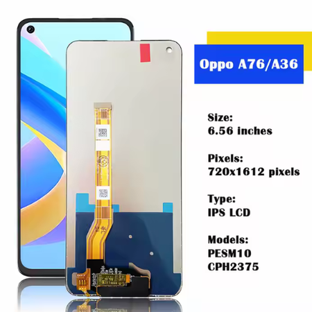 OPPO A76 LCD Panel Black – High-Quality Replacement Screen Display