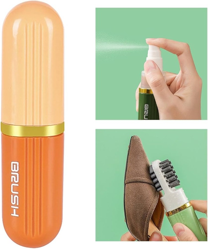 Best 2-in-1 Shoe Cleaner Brush with Integrated Detergent Dispenser- For All Types of Shoes
