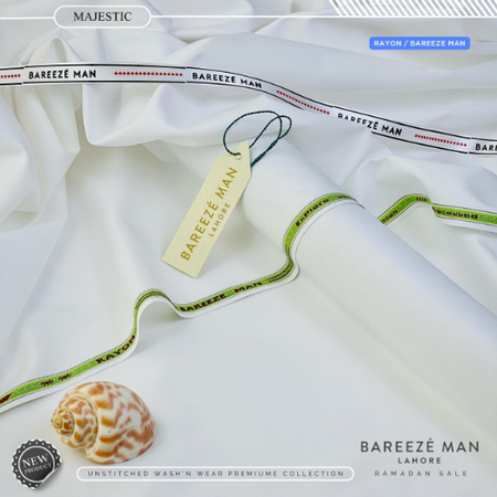 Bareeze' Man Summer Rayon Wash’n Wear – Premium Micro Fiber Fabric with 30% Off
