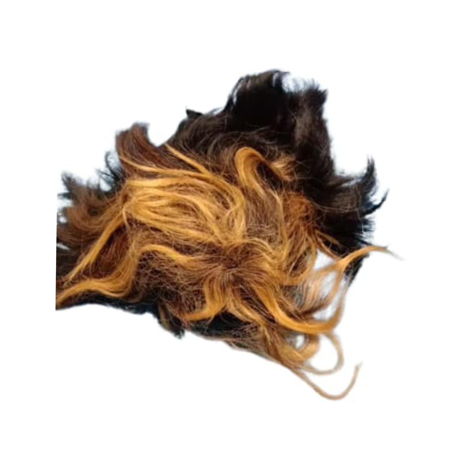 Premium Quality Synthetic Hair Wig with Natural Highlights Brown & Black Wig