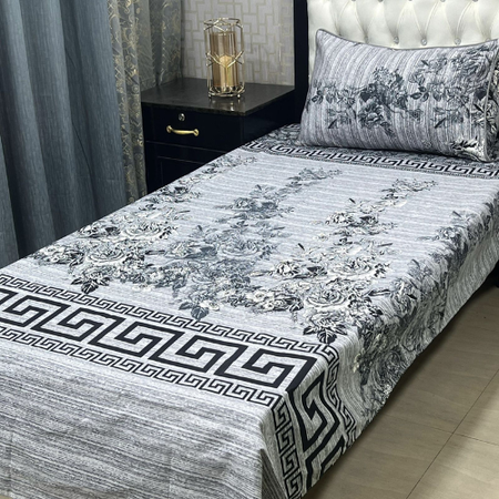 Affordable 4Pc Crystal Cotton Bedsheet Set – Best for Hostels & Homes