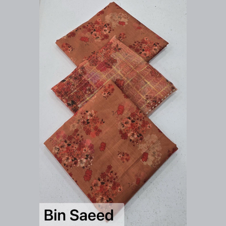 Bin Saeed Lawn 2025 | Premium Printed 3-Piece Suit with Diamond Dupatta – Elegant Summer Collection