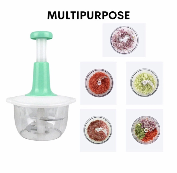 Swift Chop Pro Hand Press Food Chopper & Meat Mincer - Effortless Vegetable, Herb & Nut- Grinder