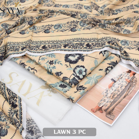 SAYA All Over Lawn Collection 2025 – Digital Printed 3-Piece Suit