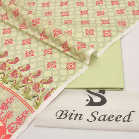 Printed 2PC Lawn Suit 2025 | Bin Saeed Summer Collection | Premium 90/88 Fabric.
