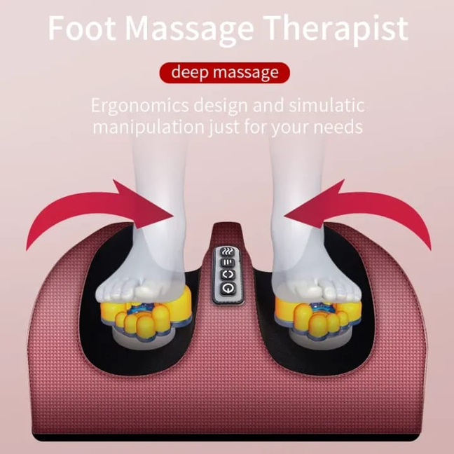 Advanced Therapeutic Foot & Calf Massager | Pain Relief with Heat & Shiatsu