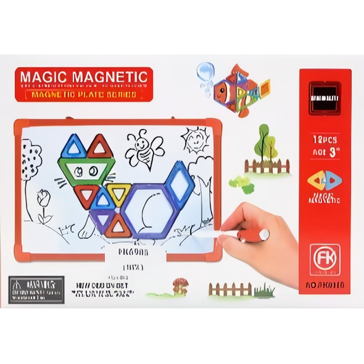 Magic Magnetic Intelligent Construction Set & Drawing Board for Brain Development