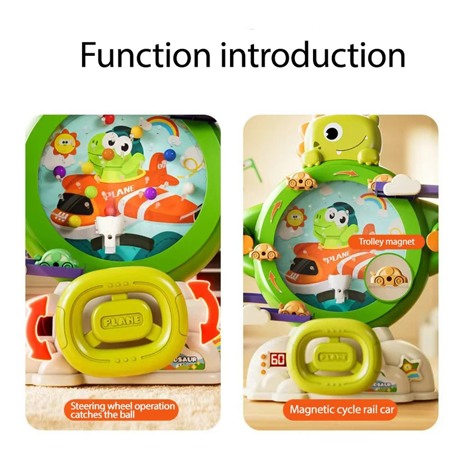 Kiddo Catching Ball Machine Toy - Dinosaur & Airplane Fun