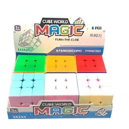 High-Quality Magic Cube Puzzle Game – Educational Toy for Brain Exercise & Focus | Ideal Gift for Kids PACK OF 6.