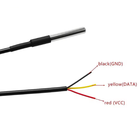 Waterproof Digital Temperature Sensor Cable High-Precision & Durable Probe