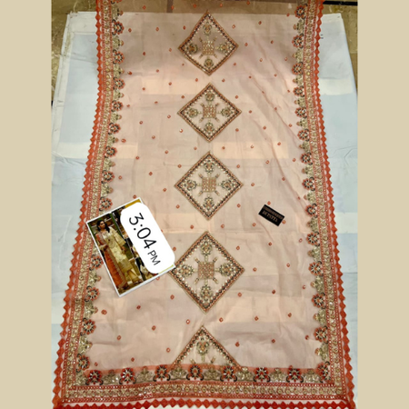 Imrozia Masterpiece Summer Chikankari Collection Heavy Embroidered Lawn Cotton Suit with Khaddi Net Dupatta