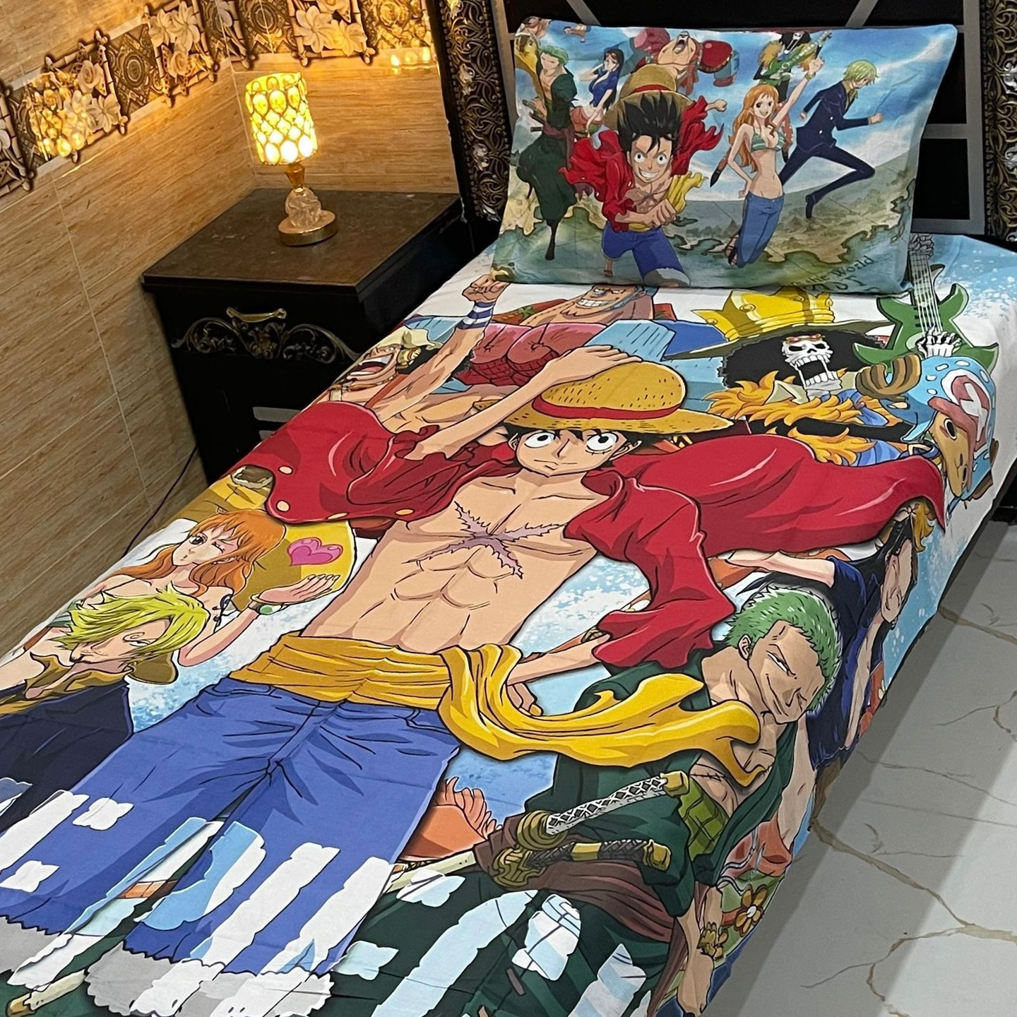 Vibrant 4Pc Anime-Themed Bedsheet – A Must-Have for Fans!