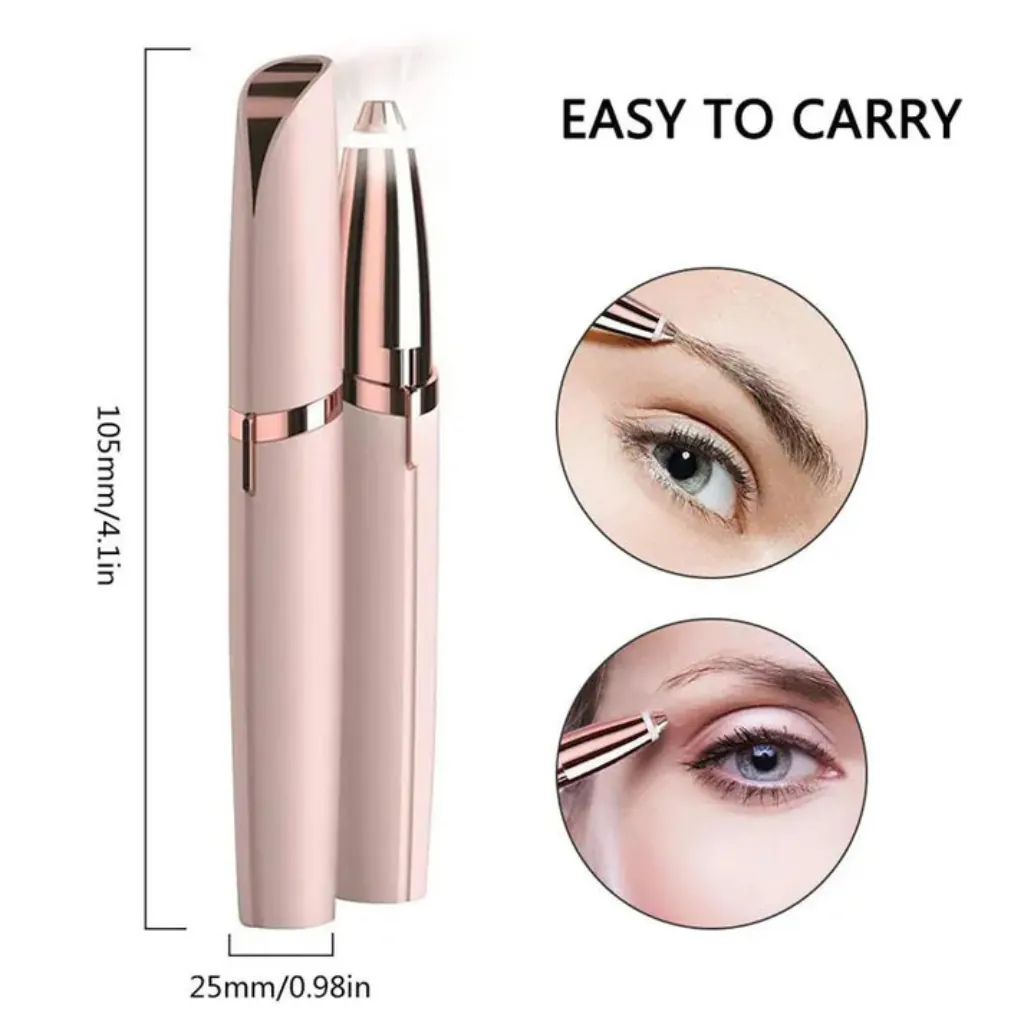 Rechargeable Flawless Eyebrow Trimmer – Painless Precision Hair Remover for Women’s Eyebrows & Facial Hair