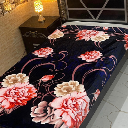 Soft Fleece Single Bed AC Blanket – Elegant Printed Combol with Easy Wash & Guaranteed Color Quality for Everyday Comfort.