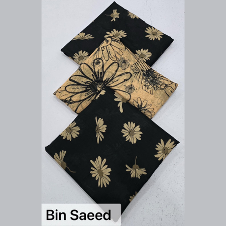Bin Saeed Lawn 2025 | Premium Printed 3-Piece Suit with Diamond Dupatta – Elegant Summer Collection
