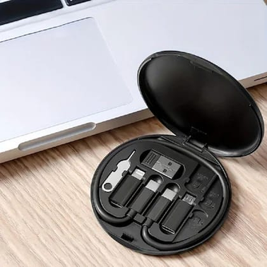 Portable 5-in-1 60W Fast Charging Data Cable Organizer