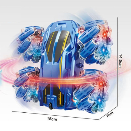Remote Control Stunt Car Toy – Double-Sided Flip Mini Drift Vehicle with 360° Spins & LED Lights