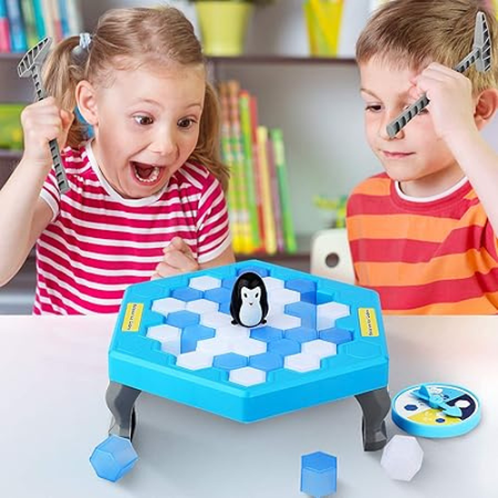 Penguin Trap Board Game Classic Ice Breaking Family Game for Kids Ages 3–12 – 2 Player Party Desktop Game