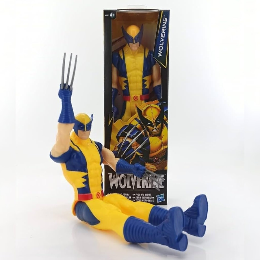 Marvel Wolverine Titan Hero Series 12-Inch Action Figure - Poseable Superhero Toy for Kids Ages 4+