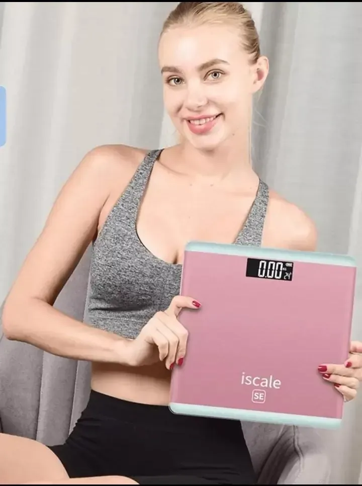 iScale Digital Bathroom Weighing Scale – LCD Display, Tempered Glass, Accurate Body Weight Monitor
