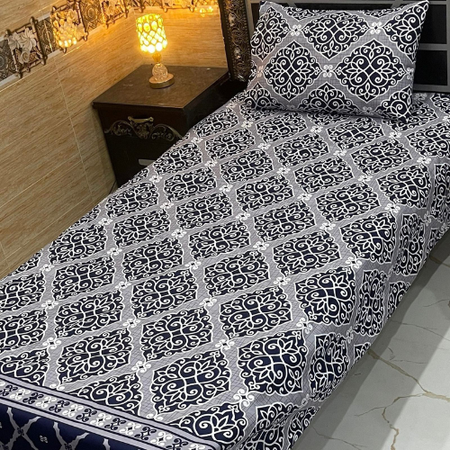 4Pc Crystal Cotton Single Pair Bed Sheets – Soft, Easy to Wash, 60/90 Inch, Includes 2 Sheets & 2 Pillow Covers