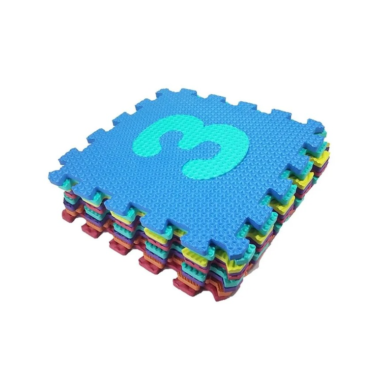 Educational ABC & 123 Interlocking Foam Playmat Set (10 Pcs, 30x30cm) - Thick & Soft EVA Kids' Learning Mat