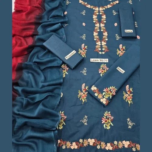 Luxury Lawn by Zarashahjahan – 3pc Embroidered Suit with Dupatta | Festive Wear