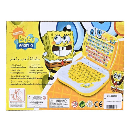 SpongeBob Kids Learning Laptop Educational Toy with Letters, Numbers, Music & Games Fun Learning Computer for Toddlers & Preschoolers