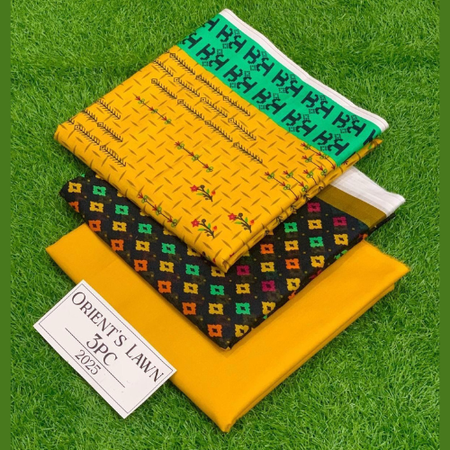 Orient Signature Lawn – Original 3 Pc Set with Dupatta & Trouser