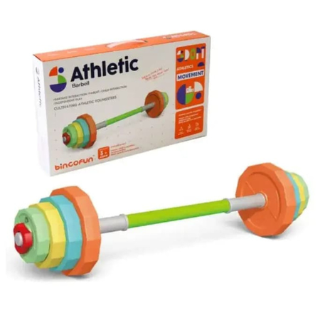 Bingofun Kids Toy Barbell – Colorful Adjustable Dumbbell Set for Toddlers | Safe Indoor Fitness Toy for Kids